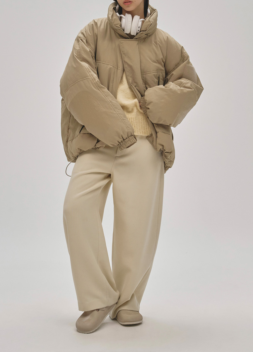 軍風份量感羽絨大衣